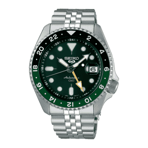 Seiko 5 Sports GMT Black & Green Men's Automatic Watch
