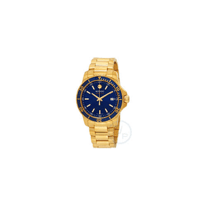 Movado Series 800 Blue Dial Gold Steel Strap Men's 40mm Watch - 2600144